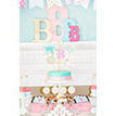 Monogram Slumber Birthday Party Printable Customized Cake Topper Set